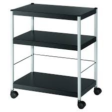 Fast Paper Mobile Trolley Medium 3 Shelves Black/Silver - FDP3M01 - NWT FM SOLUTIONS - YOUR CATERING WHOLESALER
