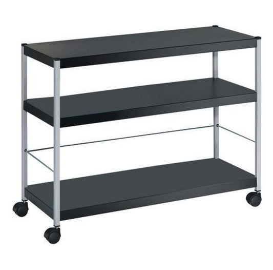 Fast Paper Mobile Trolley Extra Large 3 Shelves Black/Silver - FDP3XL01 - NWT FM SOLUTIONS - YOUR CATERING WHOLESALER
