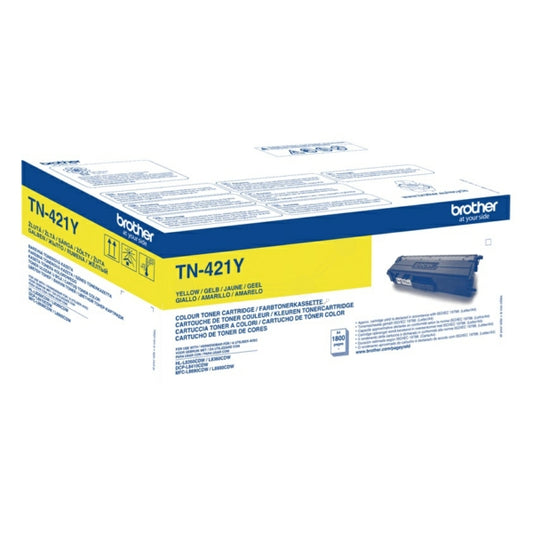 Brother Yellow Toner Cartridge 1.8k pages - TN421Y - NWT FM SOLUTIONS - YOUR CATERING WHOLESALER