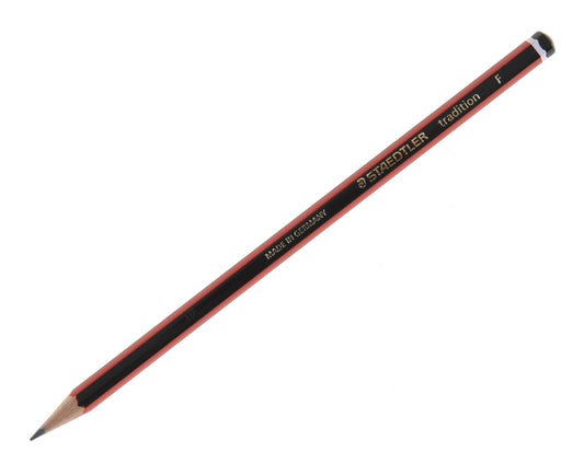 Staedtler 110 Tradition F Pencil Red/Black Barrel (Pack 12) - 110-F - NWT FM SOLUTIONS - YOUR CATERING WHOLESALER