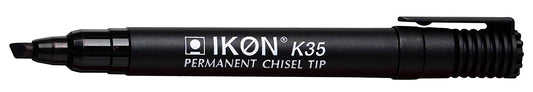 ValueX Permanent Marker Chisel Tip 2-5mm Line Black (Pack 10) - K35-01 - NWT FM SOLUTIONS - YOUR CATERING WHOLESALER