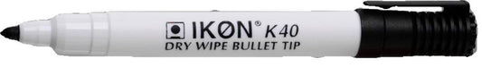 ValueX Whiteboard Marker Bullet Tip 2mm Line Black (Pack 10) - K40-01 - NWT FM SOLUTIONS - YOUR CATERING WHOLESALER