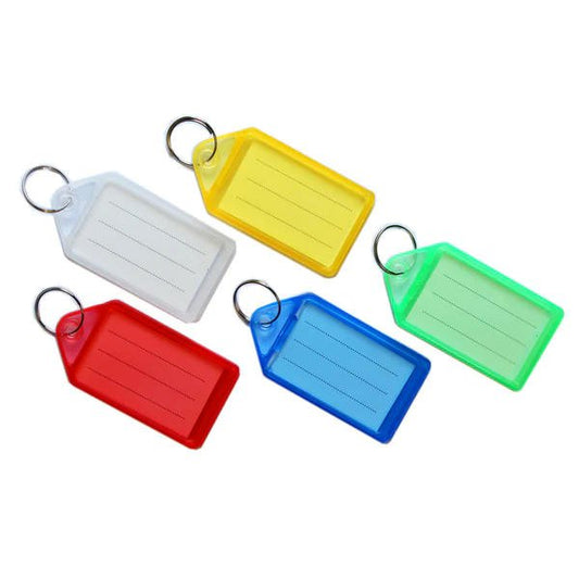 ValueX Sliding Key Tags Plastic Large Assorted Colours (Pack 50) - KTLL50 - NWT FM SOLUTIONS - YOUR CATERING WHOLESALER