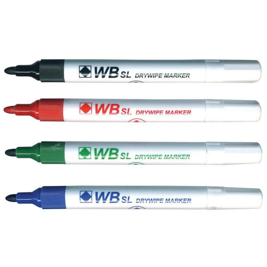 ValueX Whiteboard Marker Bullet Tip 2mm Line Assorted Colours (Pack 4) - 8740wt4 - NWT FM SOLUTIONS - YOUR CATERING WHOLESALER