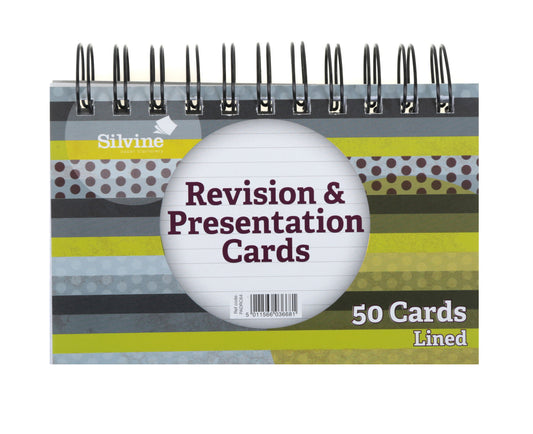 Silvine Revision and Presentation Cards Ruled 152x102mm Twinwire Pad White (Pack 50) - PADRC64 - NWT FM SOLUTIONS - YOUR CATERING WHOLESALER