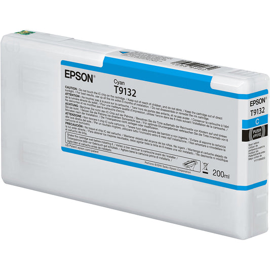 Epson T9132 Cyan Ink Cartridge 200ml - C13T913200 - NWT FM SOLUTIONS - YOUR CATERING WHOLESALER