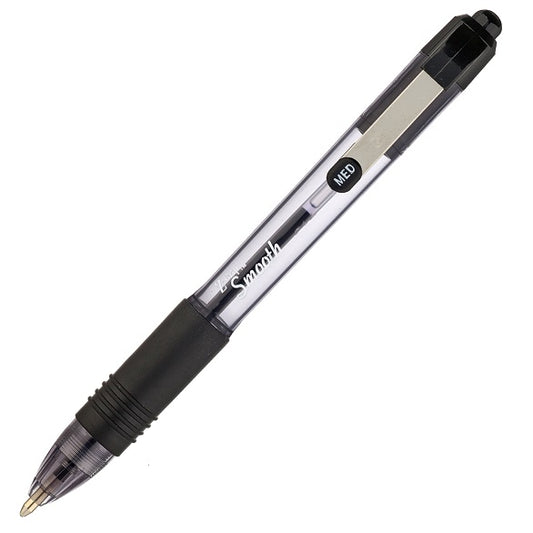 Zebra Z-Grip Smooth Rectractable Ballpoint Pen 1.0mm Tip Black (Pack 5) - 2438 - NWT FM SOLUTIONS - YOUR CATERING WHOLESALER