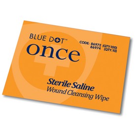 Blue Dot Sterile Saline Wipes (Pack 100) - 1047206 - NWT FM SOLUTIONS - YOUR CATERING WHOLESALER