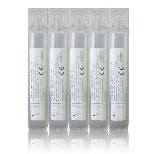 Blue Dot Sterile Eye Wash Pods 20ml (Pack 25) - 1047207 - NWT FM SOLUTIONS - YOUR CATERING WHOLESALER