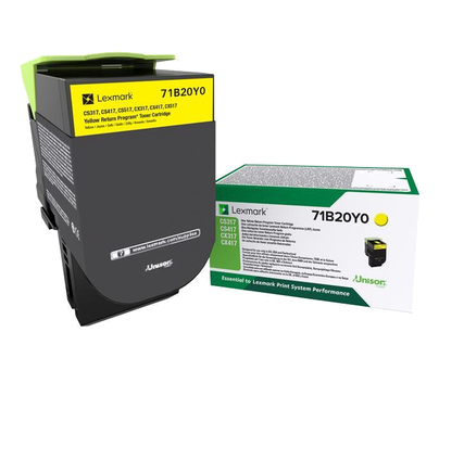 Lexmark Yellow Toner Cartridge 2.3K pages - 71B20Y0 - NWT FM SOLUTIONS - YOUR CATERING WHOLESALER