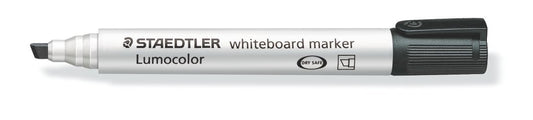 Staedtler Lumocolor Whiteboard Marker Chisel Tip 2-5mm Line Black (Pack 10) - 351B-9 - NWT FM SOLUTIONS - YOUR CATERING WHOLESALER