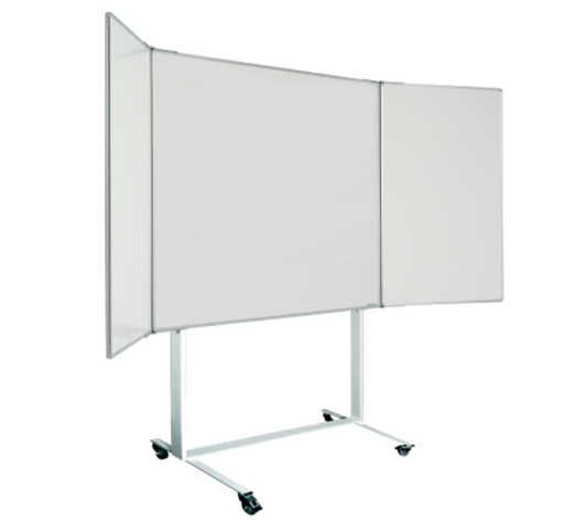 Magiboards Mobile Wingboard Magnetic Coated Steel Whiteboard Aluminium Frame 1200x1200mm - MWC208L - NWT FM SOLUTIONS - YOUR CATERING WHOLESALER