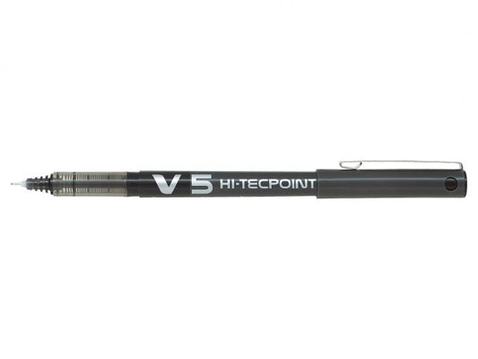 Pilot V5 Hi-Tecpoint Liquid Ink Rollerball Pen 0.5mm Tip 0.3mm Line Black (Pack 20) - 3131910516507 - NWT FM SOLUTIONS - YOUR CATERING WHOLESALER
