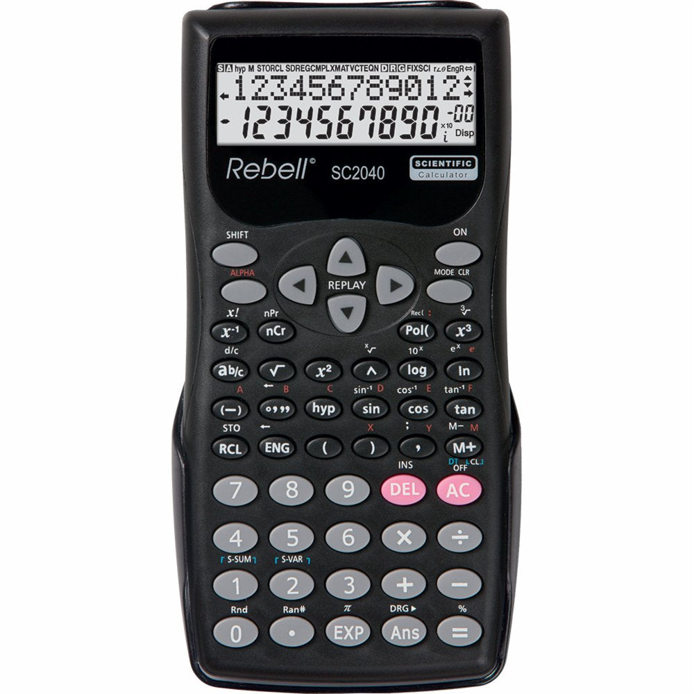 Rebell RE-SC2040 BX 12 Digit Scientific Calculator Black RE-SC2040 BX - NWT FM SOLUTIONS - YOUR CATERING WHOLESALER