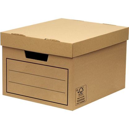 Fellowes General Storage and Archive Box Board Brown (Pack 10) 15403 - NWT FM SOLUTIONS - YOUR CATERING WHOLESALER