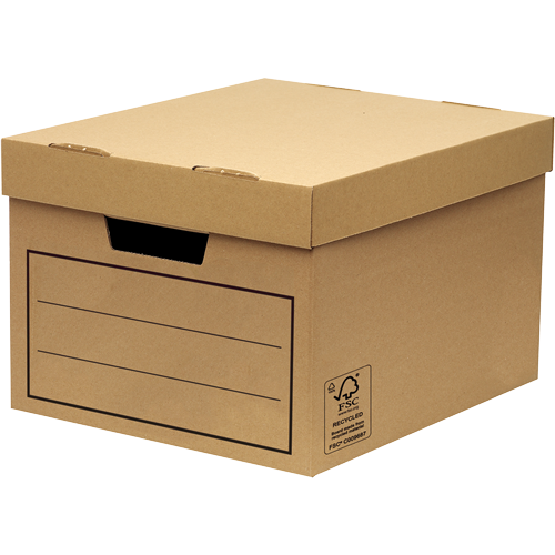 Fellowes General Storage and Archive Box Board Brown (Pack 10) 15403 - NWT FM SOLUTIONS - YOUR CATERING WHOLESALER