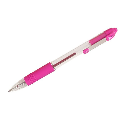 Zebra Z-Grip Retractable Ballpoint Pen 1.0mm Tip Pink (Pack 12) - 22270 - NWT FM SOLUTIONS - YOUR CATERING WHOLESALER
