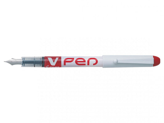 Pilot V-Pen Erasable Disposable Fountain Pen Red (Pack 12) - 631101202 - NWT FM SOLUTIONS - YOUR CATERING WHOLESALER