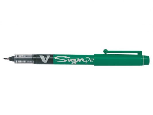 Pilot V Sign Liquid Ink Pen 2mm Tip 0.6mm Line Green (Pack 12) - 301101204 - NWT FM SOLUTIONS - YOUR CATERING WHOLESALER