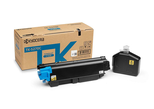 Kyocera TK5270C Cyan Toner Cartridge 8k pages - 1T02TVCNL0 - NWT FM SOLUTIONS - YOUR CATERING WHOLESALER