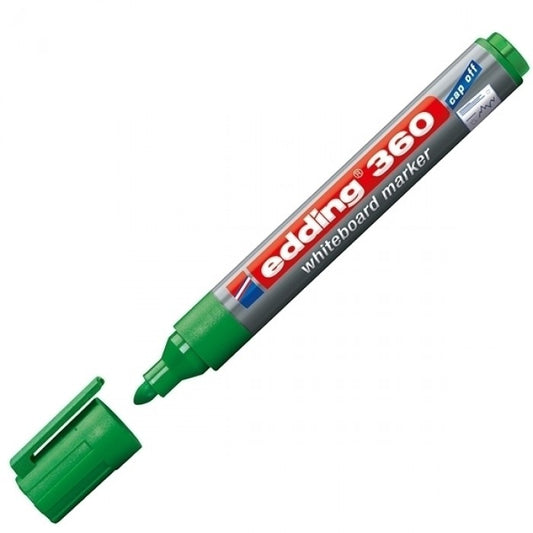 edding 360 Whiteboard Marker Bullet Tip 1.5-3mm Line Green (Pack 10) - 4-360004 - NWT FM SOLUTIONS - YOUR CATERING WHOLESALER
