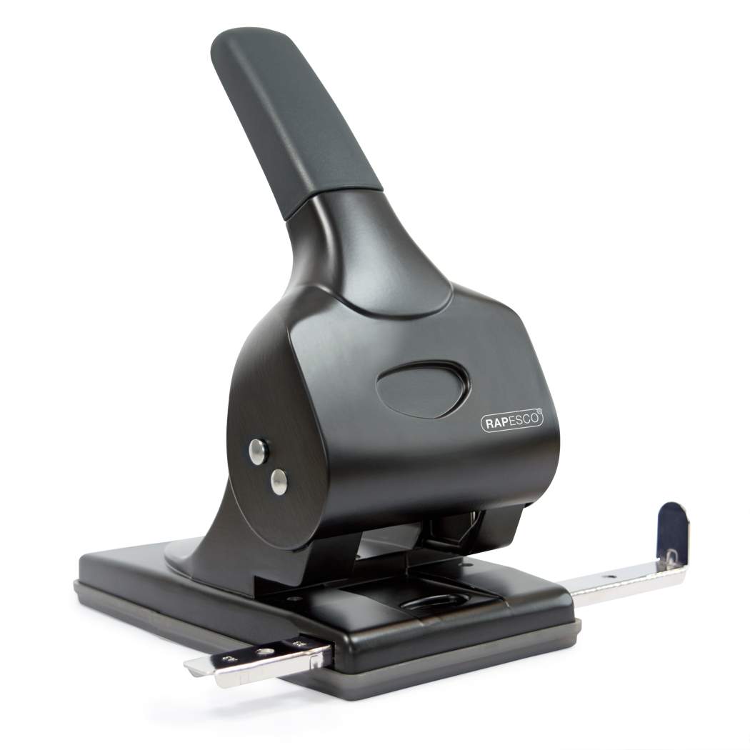 Rapesco ALU 65 2 Hole Punch Heavy Duty Metal 65 Sheet Black - 1015 - NWT FM SOLUTIONS - YOUR CATERING WHOLESALER