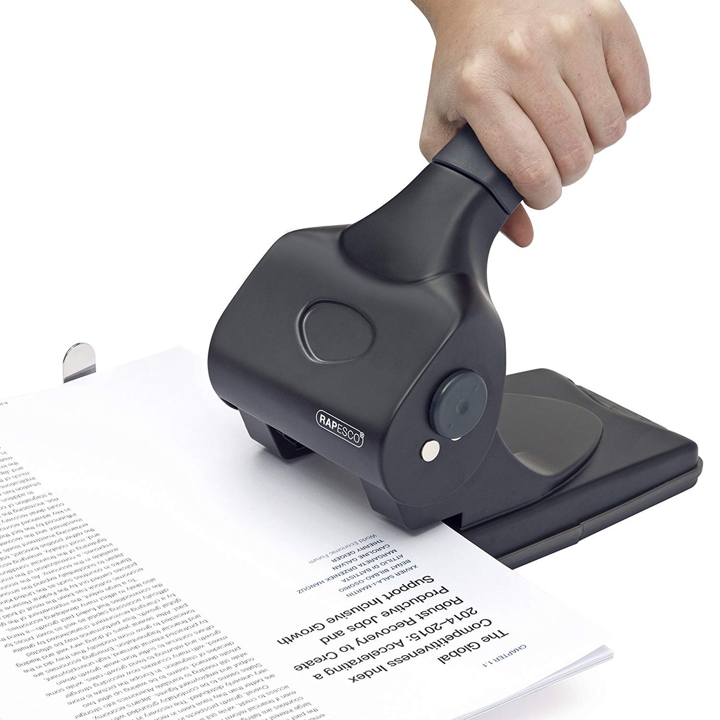 Rapesco ALU 65 2 Hole Punch Heavy Duty Metal 65 Sheet Black - 1015