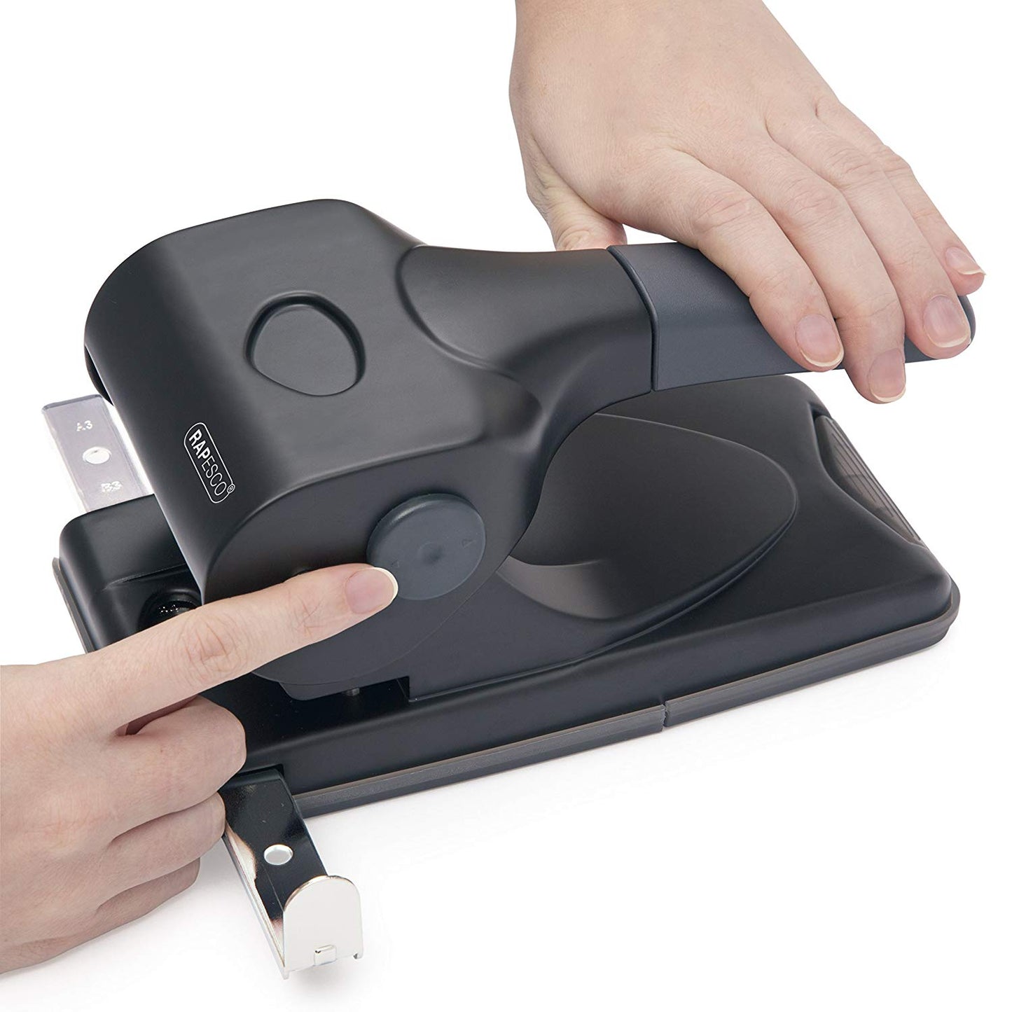Rapesco ALU 65 2 Hole Punch Heavy Duty Metal 65 Sheet Black - 1015