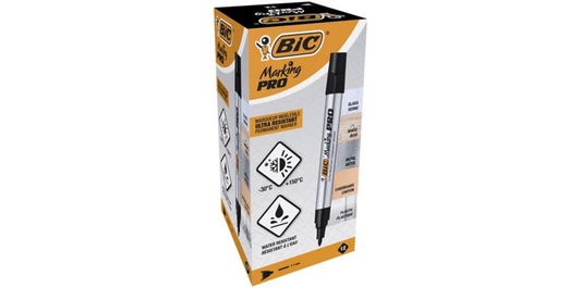Bic Marking Pro Permanent Marker Bullet Tip 1.1mm Line Blue (Pack 12) - 964801 - NWT FM SOLUTIONS - YOUR CATERING WHOLESALER