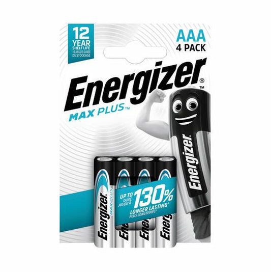 Energizer Max Plus AAA Alkaline Batteries (Pack 4) - E301321404 - NWT FM SOLUTIONS - YOUR CATERING WHOLESALER
