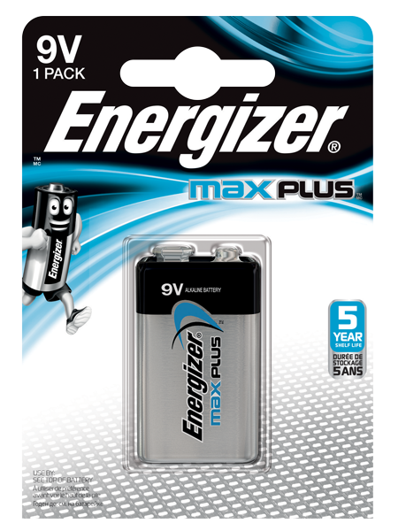 Energizer Max Plus 9V Alkaline Batteries (Pack 1) - E301323303 - NWT FM SOLUTIONS - YOUR CATERING WHOLESALER