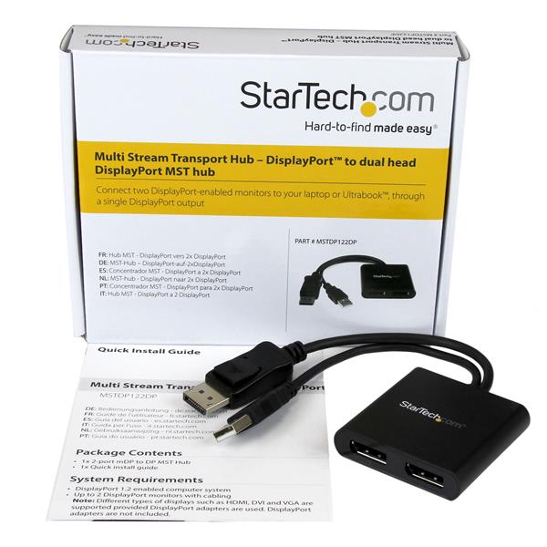 StarTech.com MST Hub DisplayPort to 2x DisplayPort