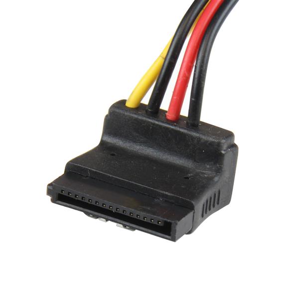 StarTech.com 12in LP4 to 2x Right Angle SATA