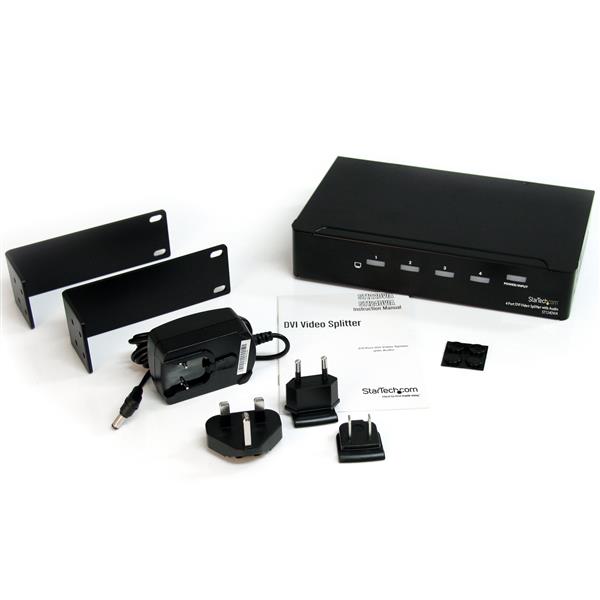 StarTech.com 4 Port DVI Video Splitter with Audio