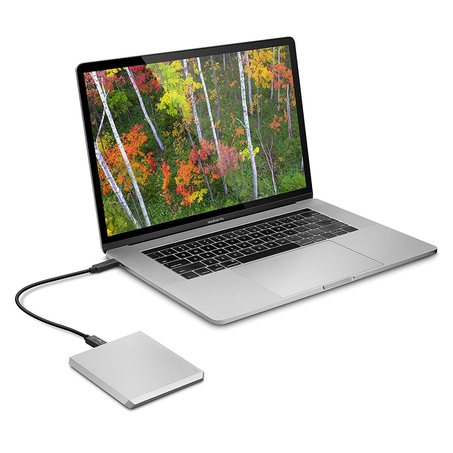 LaCie 1TB USB-C USB 3.0 Moon Silver External Hard Drive