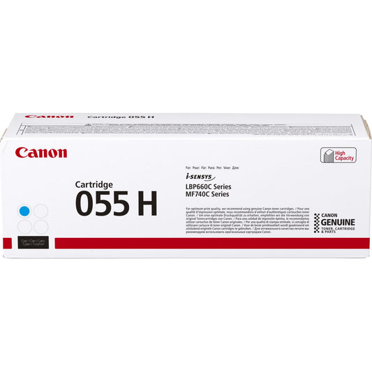 Canon 055HC Cyan High Capacity Toner Cartridge 5.9k pages - 3019C002 - NWT FM SOLUTIONS - YOUR CATERING WHOLESALER