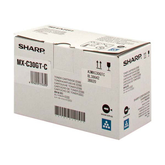 Sharp Cyan Toner Cartridge 6k pages - MXC30GTC - NWT FM SOLUTIONS - YOUR CATERING WHOLESALER