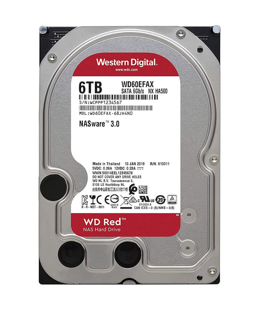 Western Digital Red 6TB SATA 5400 RPM 3.5 Inch Internal Hard Drive - NWT FM SOLUTIONS - YOUR CATERING WHOLESALER
