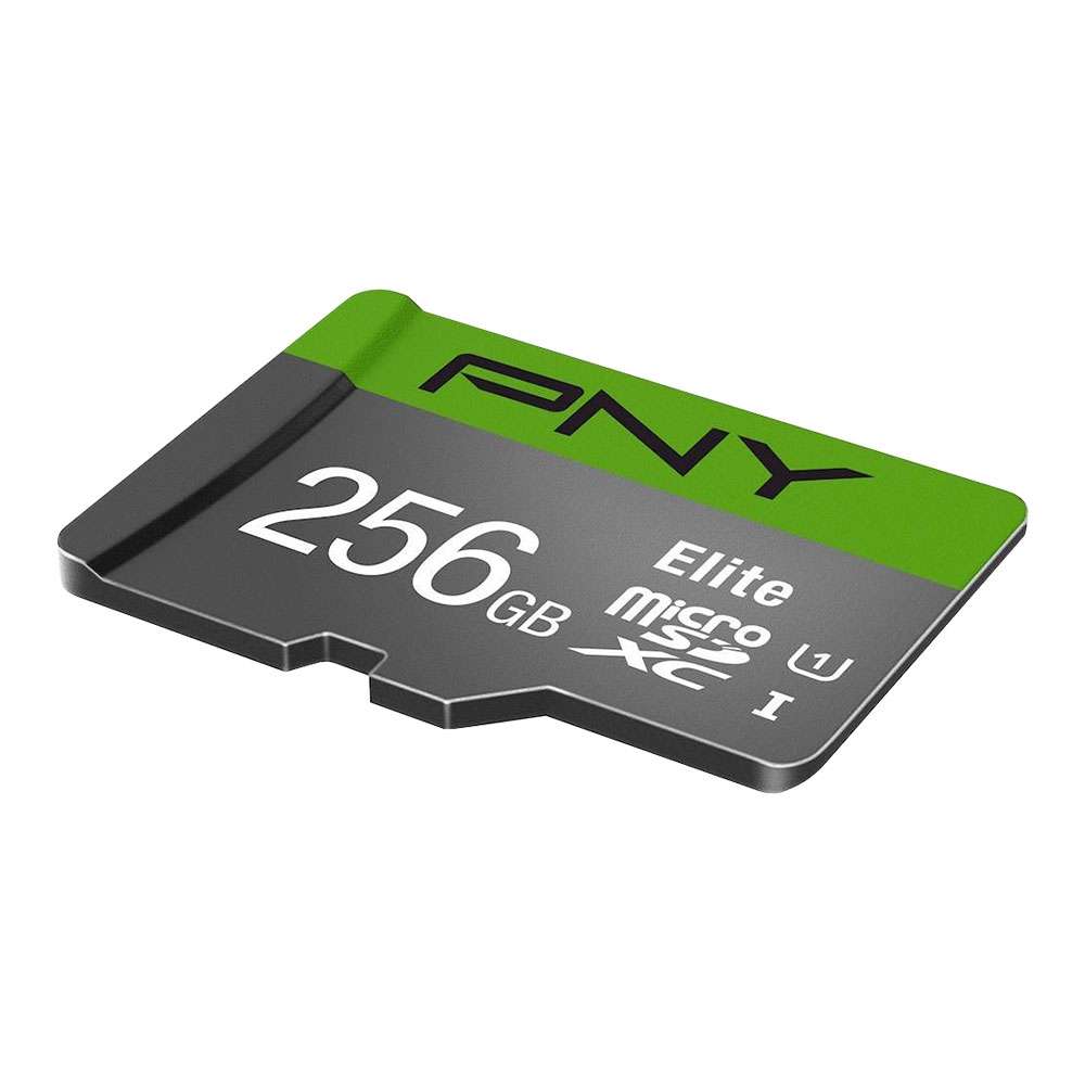 PNY 256GB Elite CL10 UHS1 MicroSDXC and Adapter