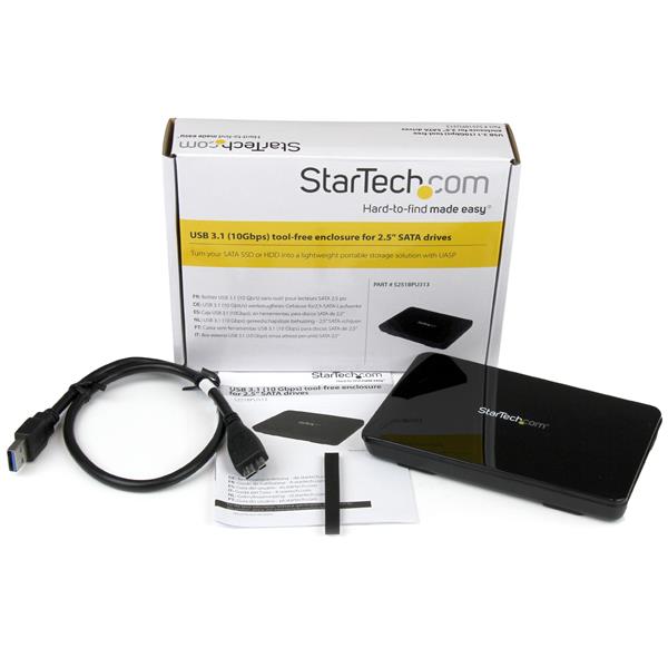 StarTech.com USB3.1 ToolFree Enclosure for 2.5in SATA