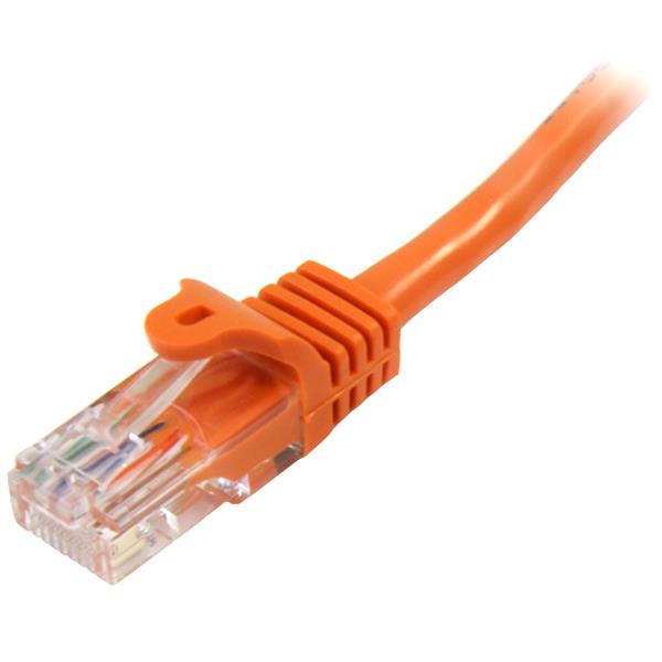 StarTech.com 1m Orange Snagless Cat5e Patch Cable