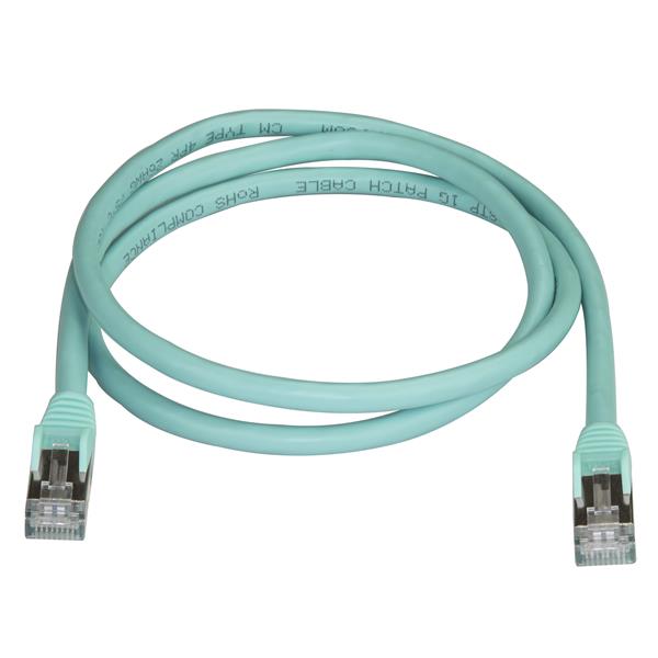 StarTech.com 1m Aqua Cat6a Ethernet Cable STP