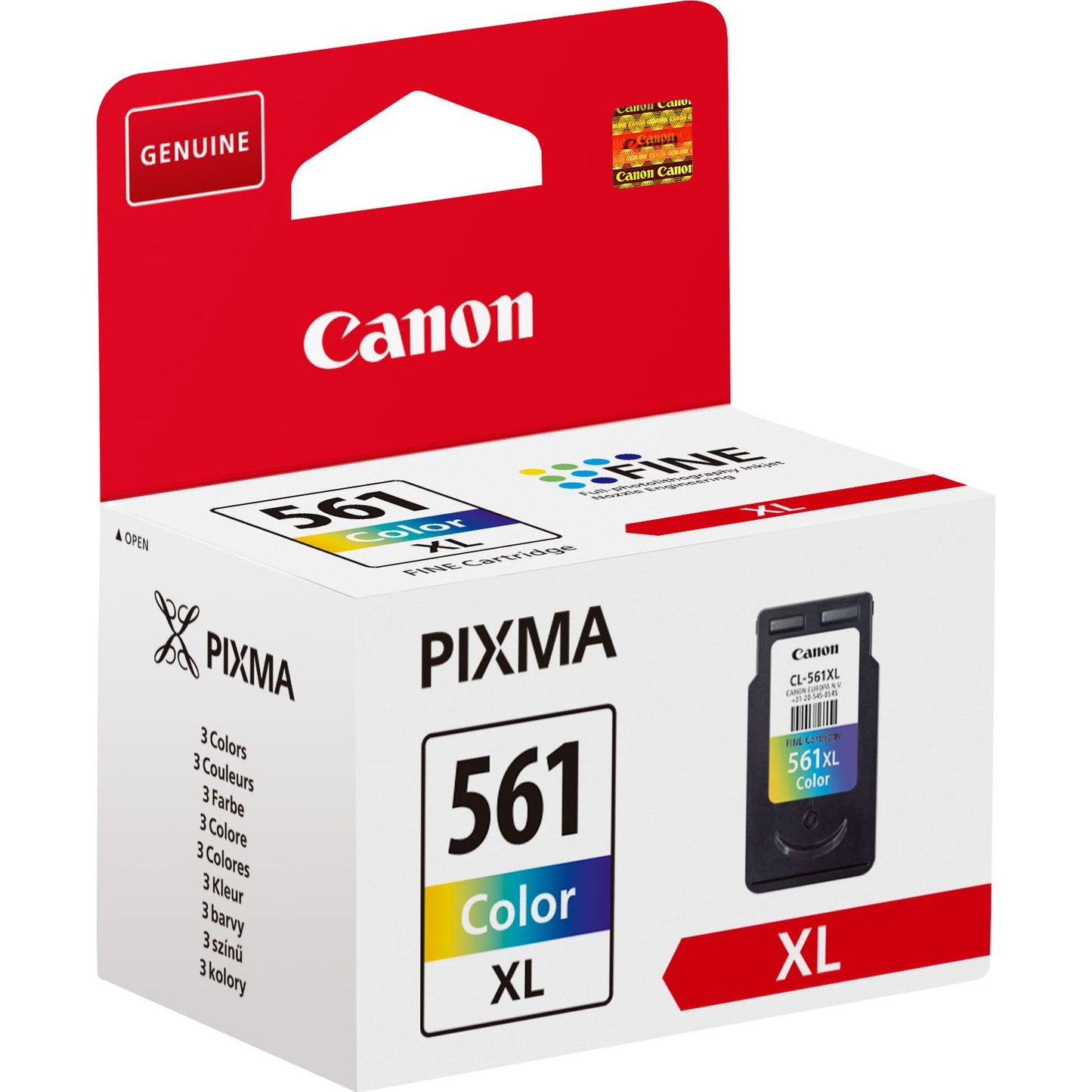 Canon CL561XL Cyan Magenta Yellow High Yield Ink Cartridge 12ml - 3730C001