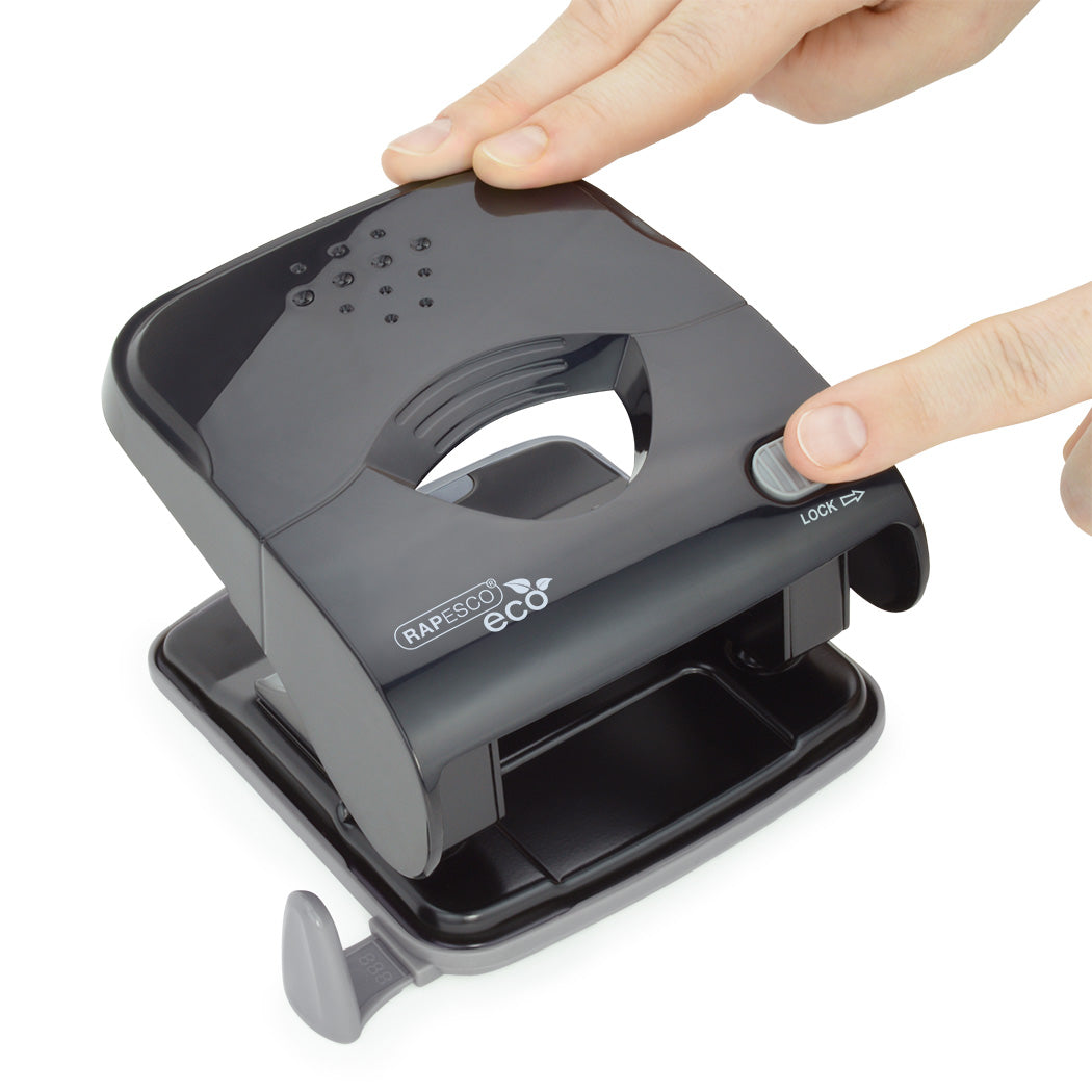 Rapesco Eco X5-40ps Less Effort 2 Hole Punch Plastic Black - 1525