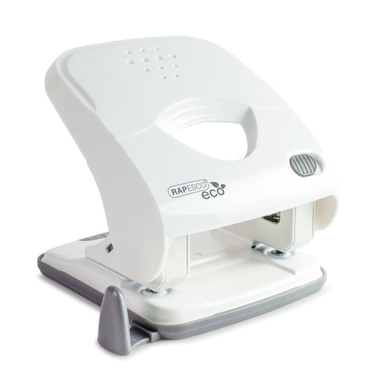 Rapesco Eco X5-40ps Less Effort 2 Hole Punch Plastic Soft White - 1526 - NWT FM SOLUTIONS - YOUR CATERING WHOLESALER