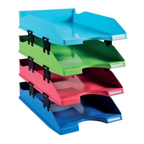 Exacompta Letter Trays Combo Midi 1928 (Pack 4) 1131928SETD - NWT FM SOLUTIONS - YOUR CATERING WHOLESALER