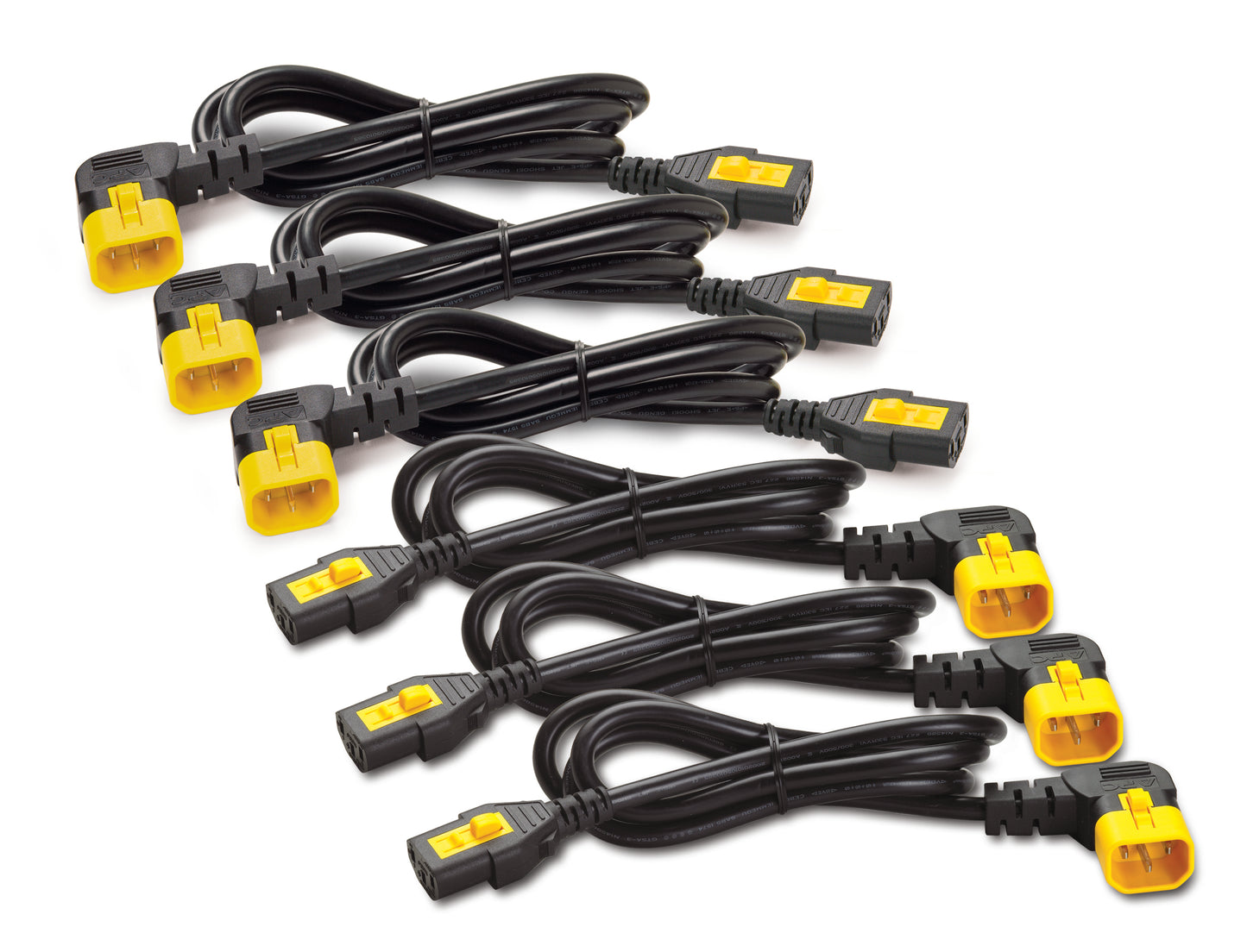 APC 1.2m C13 to C14 90 Degree Power Cables 6 Pack - NWT FM SOLUTIONS - YOUR CATERING WHOLESALER