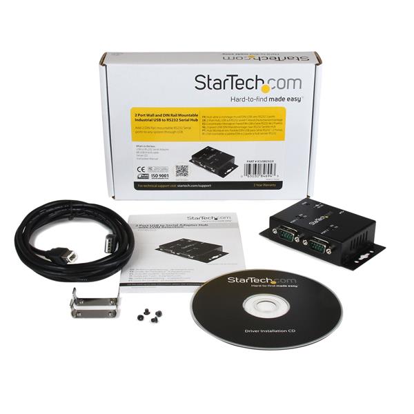 StarTech.com 2PT Ind Mount USB to Serial Adapter Hub