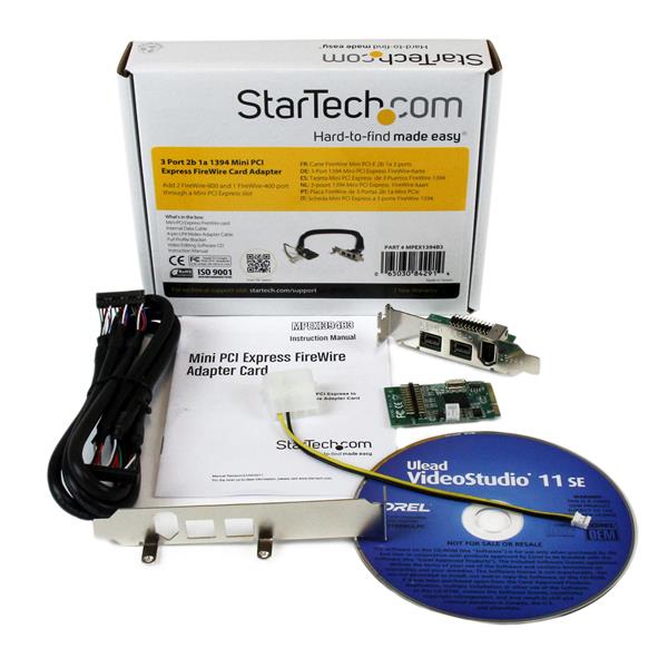 StarTech.com 3 PT 2b 1a 1394 Mini PCIe FireWire Card