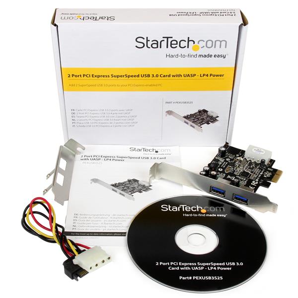 StarTech.com 2 Port PCIe USB3 Card Adapter UASP LP4